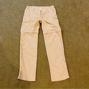 Womens Columbia PFG Khaki colored Zip Off Pants